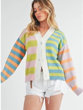 Aemi & Co. Flavia Spring Sweater Cardigan Size Small